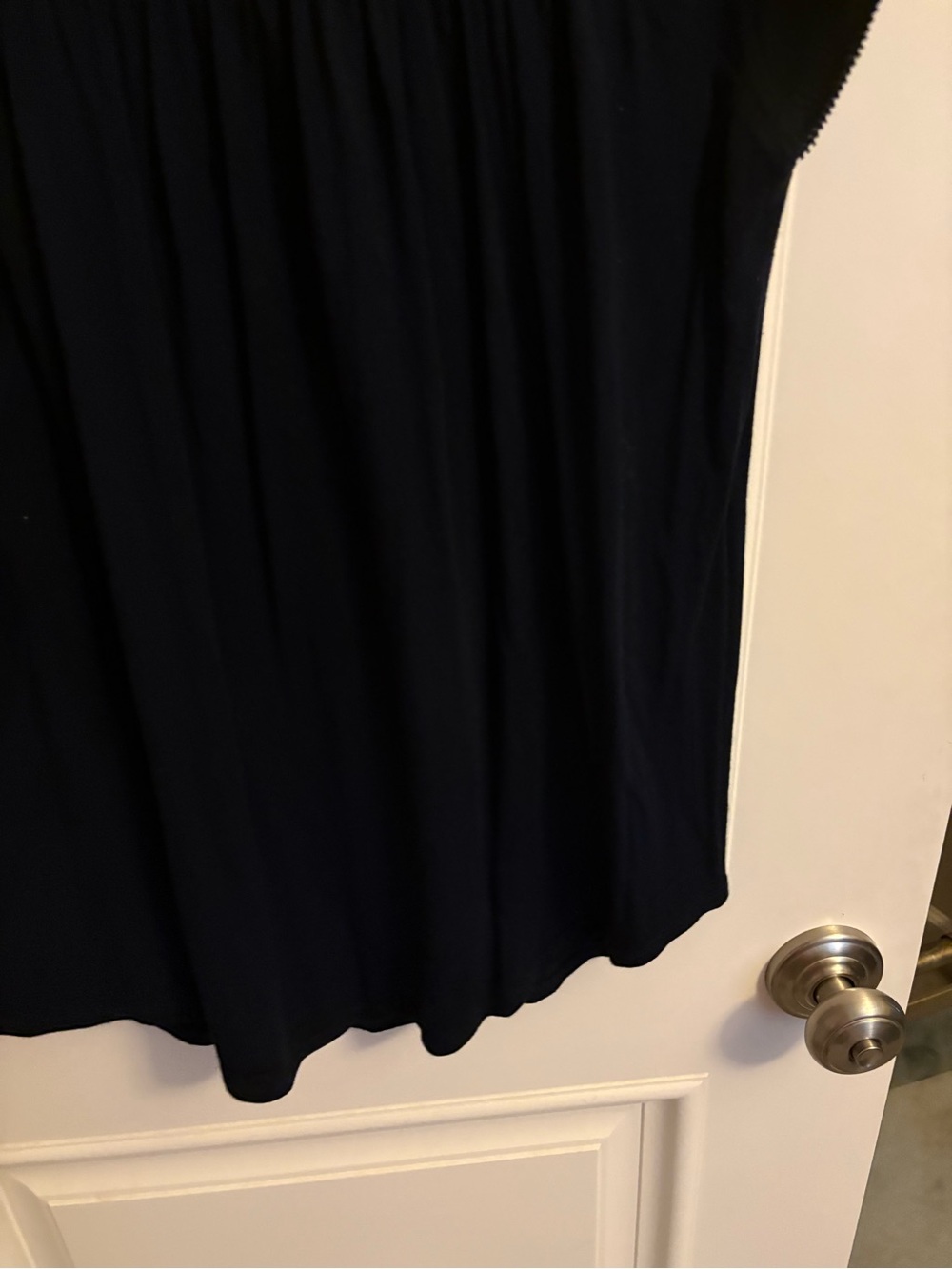 Loft navy cap sleeve gathered front blouse - Picture 8 of 15